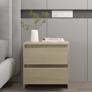 vidaXL Nočný stolík, dub sonoma 45x34,5x44,5 cm, kompozitné drevo