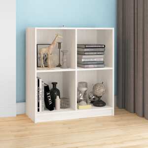 vidaXL Komoda biela 70x33x76 cm masívne borovicové drevo