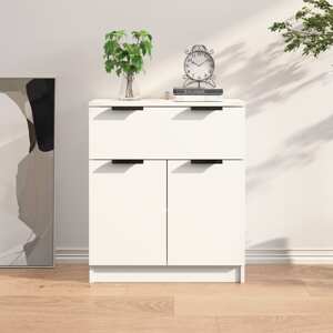 vidaXL Komoda biela 60x30x70 cm spracované drevo