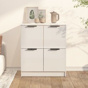 vidaXL Komoda lesklá biela 60x30x70 cm spracované drevo