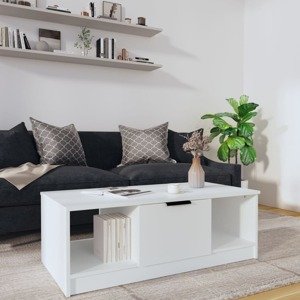 vidaXL Konferenčný stolík biely 102x50x36 cm kompozitné drevo