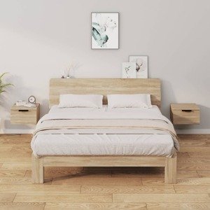 vidaXL Nástenné nočné stolíky 2 ks dub somoma 34x30x20 cm