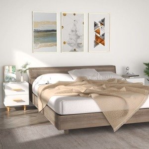 vidaXL Nočné stolíky 2 ks biele 40x35x47,5 cm