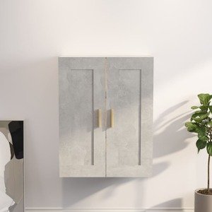 vidaXL Nástenná skrinka betónovo sivá 69,5x32,5x90 cm spracované drevo