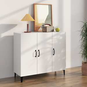 vidaXL Komoda biela 90x34x80 cm kompozitné drevo
