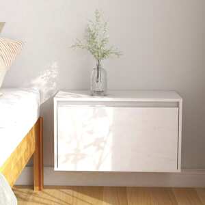 vidaXL Nástenné skrinky biele 60x30x35 cm masívne borovicové drevo