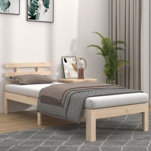 vidaXL Posteľný rám masívne drevo 100x200 cm