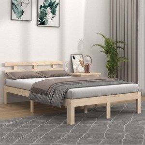 vidaXL Posteľný rám bez matraca, drevený masív 200x200 cm