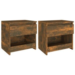 vidaXL Nočné stolíky 2 ks dymový dub 40x30x39 cm spracované drevo