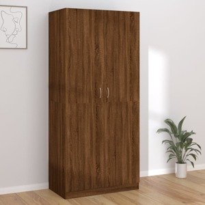 vidaXL Šatník dymový dub 90x52x200 cm spracované drevo
