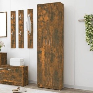 vidaXL Šatník do chodby dymový dub 55x25x189 cm spracované drevo