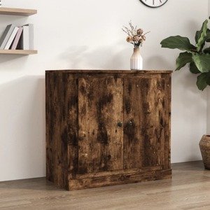 vidaXL Komoda dymový dub 70x35,5x67,5 cm spracované drevo