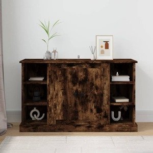 vidaXL Komoda dymový dub 100x35,5x60 cm spracované drevo