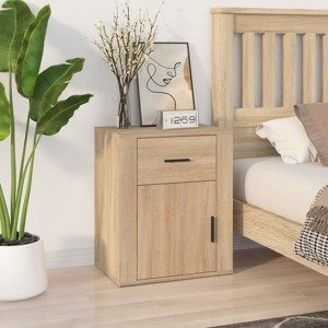 vidaXL Nočný stolík dub sonoma 50x36x60 cm spracované drevo