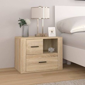 vidaXL Nočný stolík dub sonoma 60x36x45 cm spracované drevo