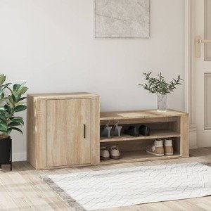 vidaXL Botník dub sonoma 130x35x54 cm spracované drevo