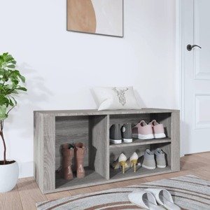 vidaXL Botník sivý dub sonoma 100x35x45 cm spracované drevo
