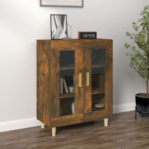 vidaXL Komoda dymový dub 69,5x34x90 cm kompozitné drevo