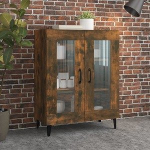 vidaXL Komoda dymový dub 69,5x34x90 cm kompozitné drevo