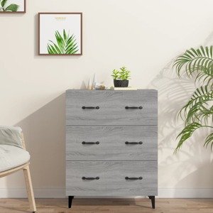 vidaXL Komoda sivý dub sonoma 69,5x34x90 cm kompozitné drevo