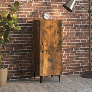 vidaXL Komoda dymový dub 34,5x34x90 cm spracované drevo
