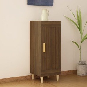 vidaXL Komoda hnedý dub 34,5x34x90 cm spracované drevo