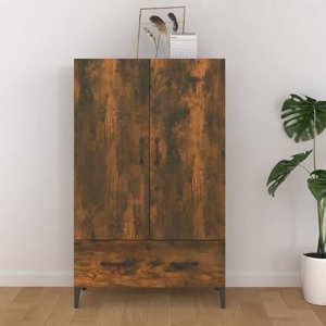 vidaXL Kredenc dymový dub 70x31x115 cm spracované drevo