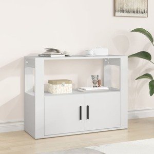 vidaXL Komoda biela 80x30x60 cm spracované drevo