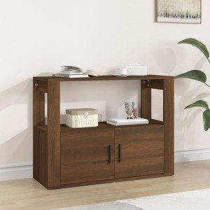 vidaXL Komoda hnedý dub 80x30x60 cm spracované drevo