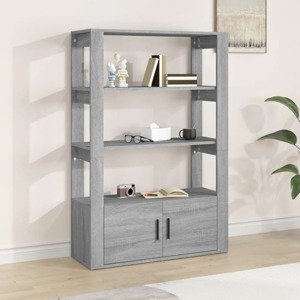 vidaXL Komoda sivý dub sonoma 80x30x119,5 cm spracované drevo