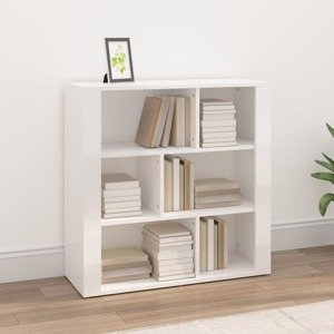 vidaXL Komoda vysoký lesk biela 80x30x80 cm spracované drevo