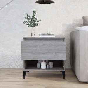 vidaXL Bočný stolík sivý sonoma 50x46x50 cm spracované drevo