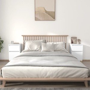 vidaXL Nočné stolíky 2 ks biele 40x35x70 cm