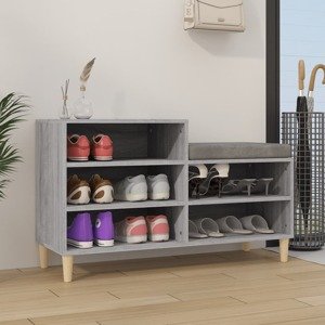 vidaXL Botník sivý dub sonoma 102x36x60 cm spracované drevo