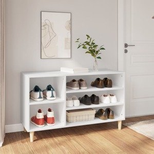 vidaXL Botník biely 102x36x60 cm spracované drevo