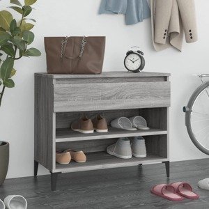 vidaXL Botník sivý dub sonoma 70x36x60 cm spracované drevo