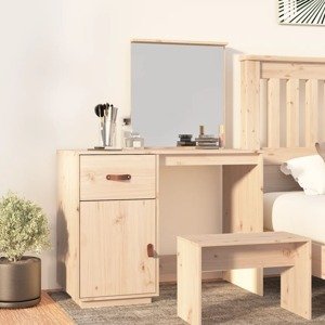 vidaXL Toaletný stolík 95x50x134 cm masívne borovicové drevo