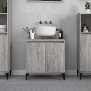 vidaXL Umývadlová skrinka sivý dub sonoma 58x33x60 cm kompozitné drevo