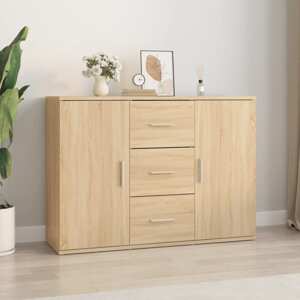 vidaXL Komoda dub sonoma 91x29,5x65 cm kompozitné drevo