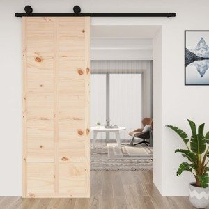 vidaXL Dvere do stodoly 80x1,8x214 cm masívna borovica