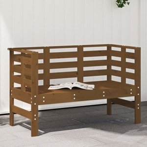 vidaXL Záhradná lavica medovohnedá 111,5x53x71 cm masívna borovica