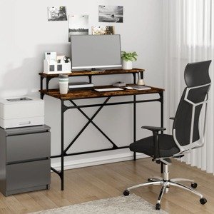 vidaXL Stôl dub sonoma 100x50x90 cm spracované drevo a železo