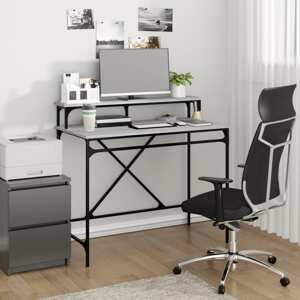 vidaXL Stôl dub sonoma 100x50x90 cm spracované drevo a železo