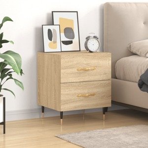 vidaXL Nočný stolík dub sonoma 40x35x47,5 cm kompozitné drevo