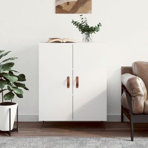 vidaXL Komoda biela 69,5x34x90 cm kompozitné drevo