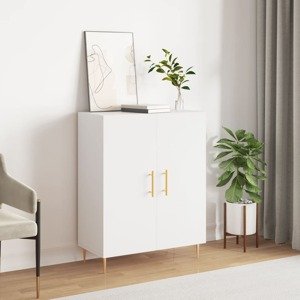 vidaXL Komoda biela 69,5x34x90 cm kompozitné drevo