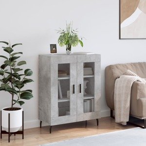 vidaXL Komoda betónovo sivá 69,5x34x90 cm kompozitné drevo