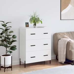 vidaXL Komoda lesklá biela 69,5x34x90 cm spracované drevo