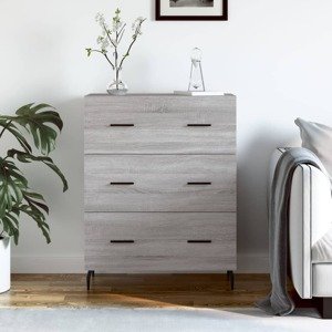 vidaXL Komoda sivý dub sonoma 69,5x34x90 cm kompozitné drevo