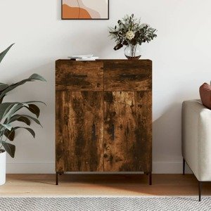 vidaXL Komoda dymový dub 69,5x34x90 cm kompozitné drevo
